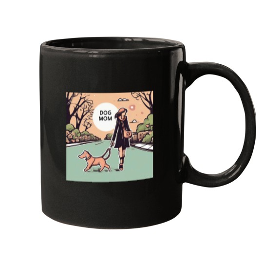 Discover dogs Mom Walking Classic Mugs