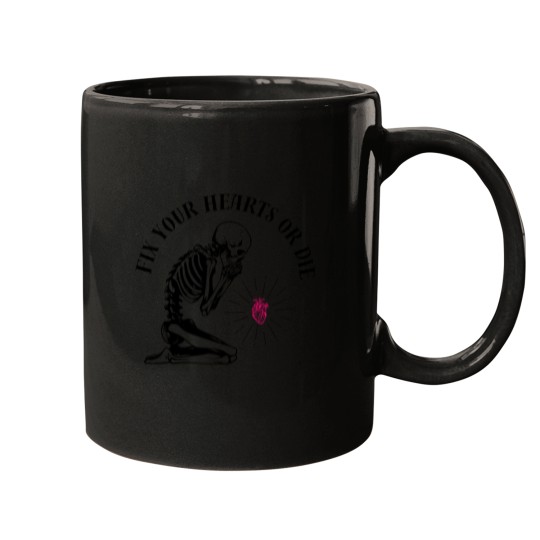Discover Fix your hearts or die! - skeletons heart Classic Mugs