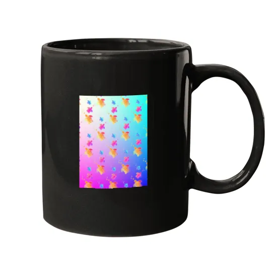 Discover Colorful Turtles Pattern- Mugs