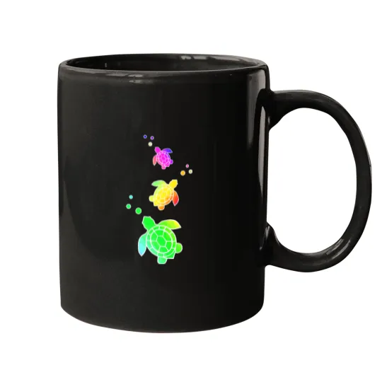 Discover Cute Colorful Tropical Turtles Classic Mugs