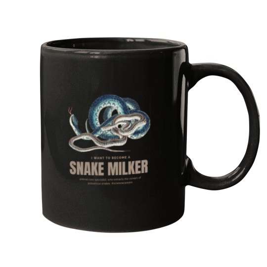Discover Snake Milker Science Careers I  Love Reptiles Baseball  Sleeve T-Shirt Mugs
