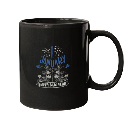 Discover 1 January Happy New Year Mugs