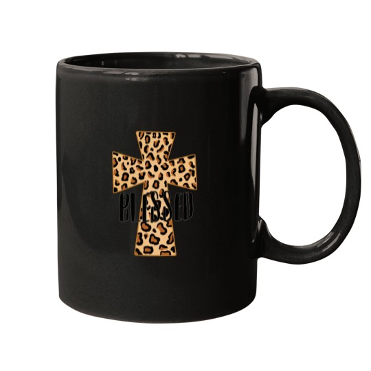 Discover blesseds Leopard crosss Oversized Mugs