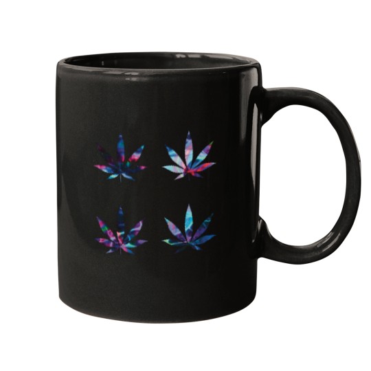 Discover Psychedelic Colors Marijuana Leaf Pattern 4Multipack Version 11 Active Mugs