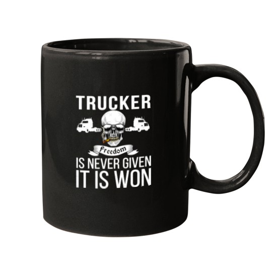 Discover Freedom Is Never Given It Is Won - Truckers Convoy Mugs