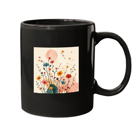 Discover Pickleball Summer Flowers Mugs