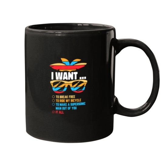 Discover I Want To Break Free To Ride My Bicycle It All Gif Mugs