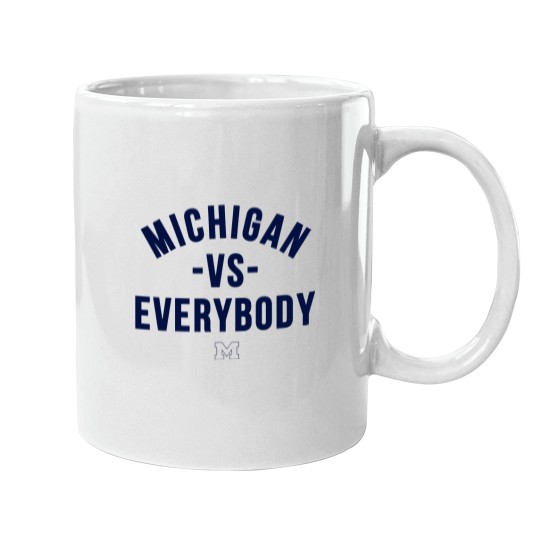 Discover Michigan Vs Everybody Mugs, Wolverines Football Fan Gear, College Team Mugs