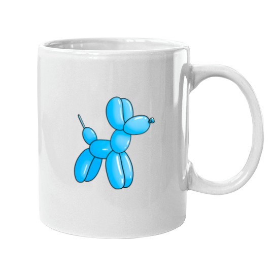 Discover Blue Cartoon Ballon dog Mugs