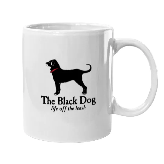 Discover The Black Dog Logo Life Off The Leash Mugs
