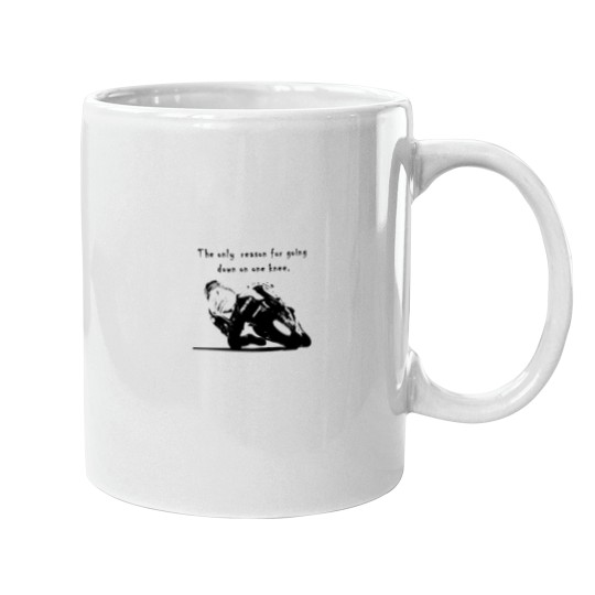 Discover The Only Reason for Going Down On One Knee Motorcycle Mugs