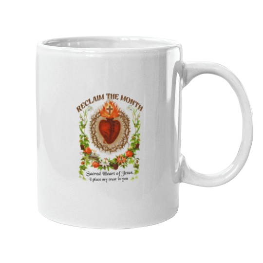 Discover Catholic Mugs Reclaim the Month Sacred Heart of Jesus Mugs