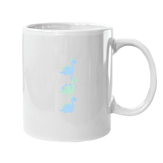 Discover Cute Baby Dinosaur Pastels (1).png Mugs