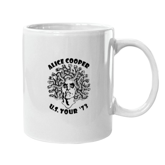 Discover Alice Cooper Men's Mugs, Medusa USA Tour 1973 Cover White Graphic Mugs