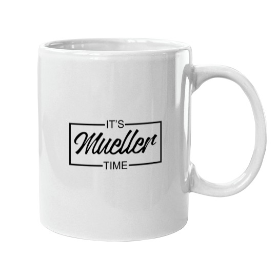 Discover It's Mueller Time Robert Mueller Logo Mugs