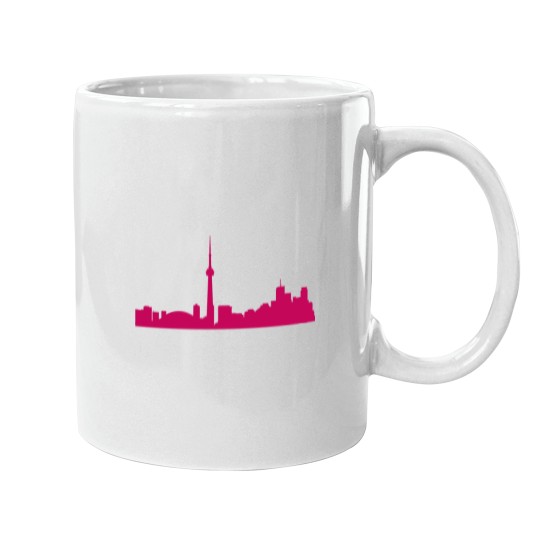 Discover Toronto Skyline.png Mugs
