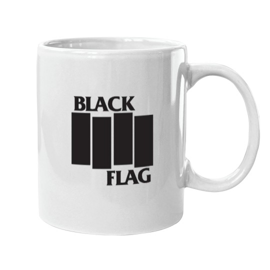 Discover black logo flag Mugs