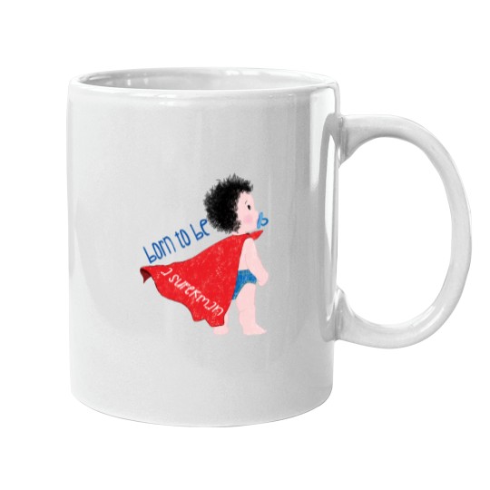 Discover Cute preschool “Born to be a Superman’ Mugs