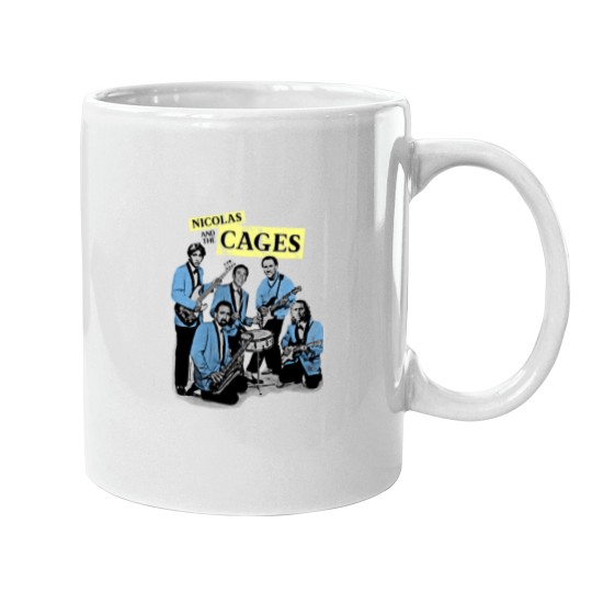 Discover Nicolas And The Cages (Nic Cage Bands Shirt) Mugs