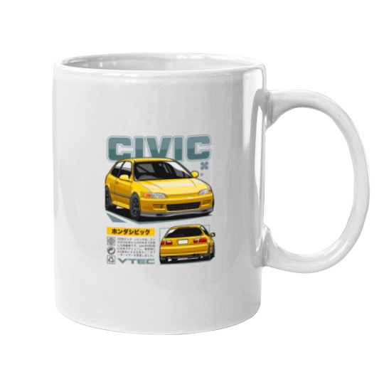Discover Civic EG JDM Mugs