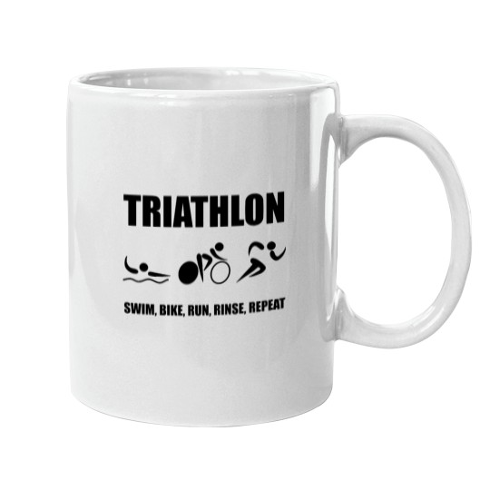 Discover Triathlon Rinse Repeat Mugs
