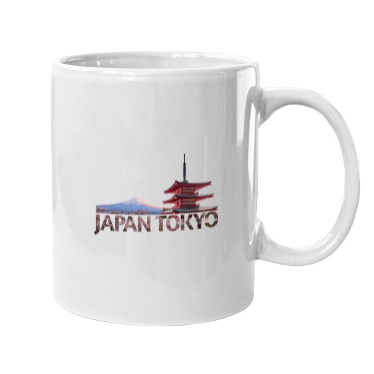 Discover Tokyo Japan Mount Fuji red Chureito Pagoda Souvenir Mugs