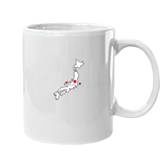 Discover Japan flags Map Smile with loves Mugs