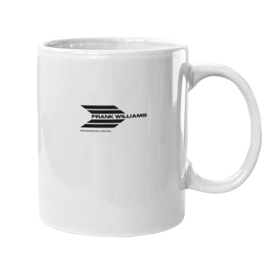 Discover Frank Williams Racing 1969-70 team logo (with address) - black Mugs