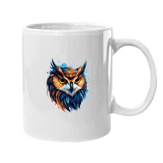 Discover Cartoon Style Owl EDC Owl Painting Drawing Logo  - wall arts - Art Prints and More Mugs