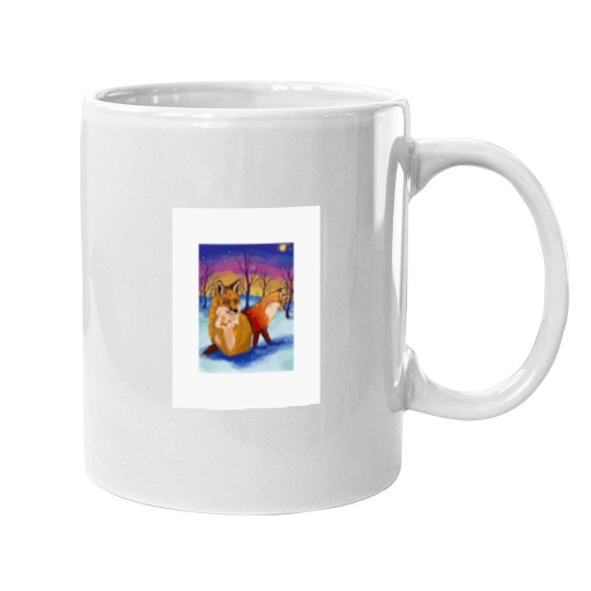 Discover Snowy Foxes Mugs