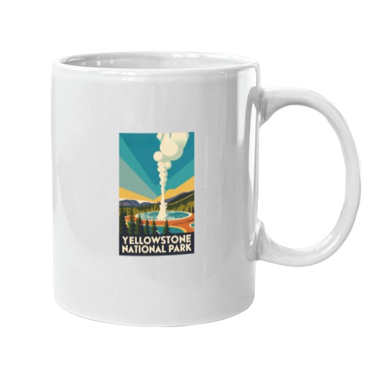 Discover A vintages Travel Art of the YStone National parks - Usss Mugs
