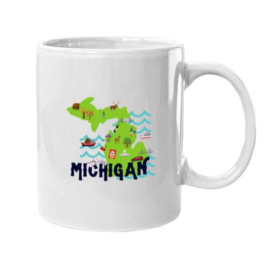 Discover Michigan The Great Lakes States Mugs