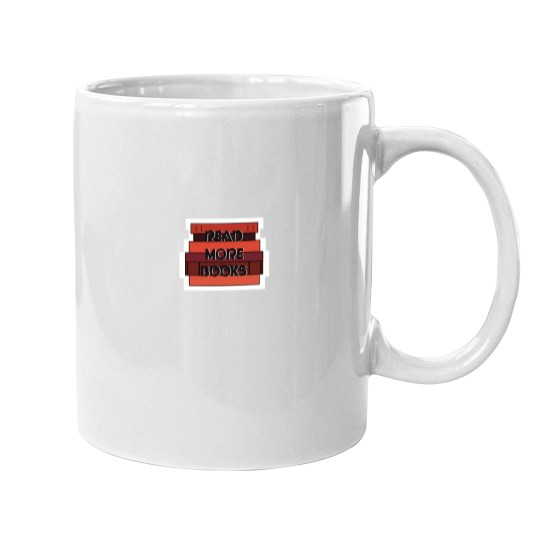 Discover Read More Books red book stack Mugs