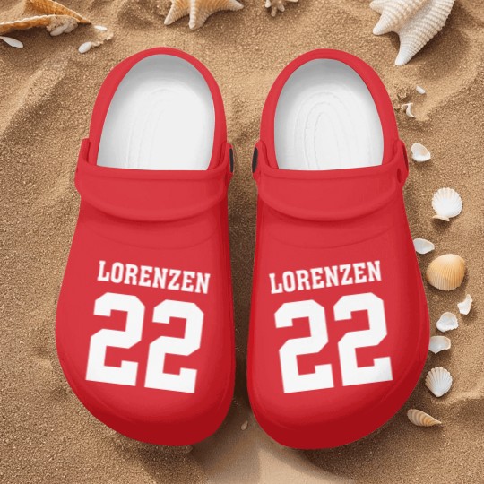 Discover Lorenzen 22 Hefty-Lefty Legend Football College Jared 2 Sides Nurse Clogs
