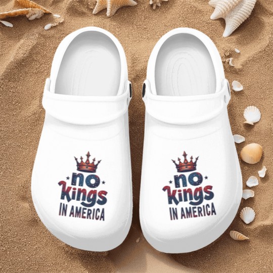 Discover No Kings in America Nurse Clogs, No Kings Nurse Clogs, Protest Nurse Clogs, Patriotic Nurse Clogs