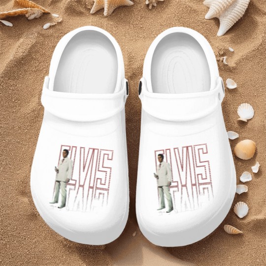 Discover Elvis Presley - White Suit Adult Nurse Clogs