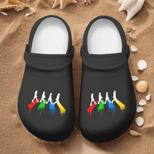Discover Abbey Road CMYK Street Walk Nurse Clogs