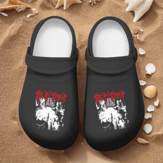 Discover Girl Dinner Black Metal Vintage Nurse Clogs