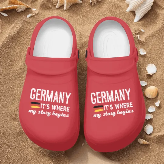 Discover Germany it is where my story begins germany Nurse Clogs