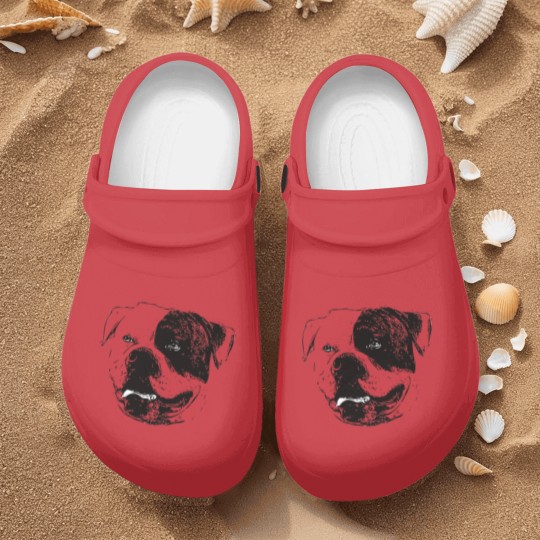 Discover American Bulldog Face Nurse Clogs