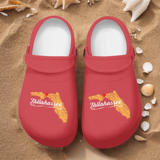 Discover City of Tallahassee Florida | Vacation Souvenir - Graphic Nurse Clogs