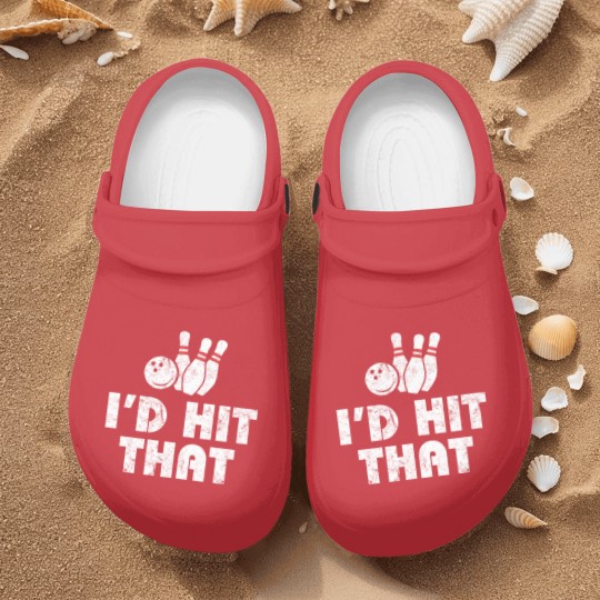 Discover Bowling Nurse Clogs - I'd Hit That - Vintage - Gift For Bowlers Nurse Clogs