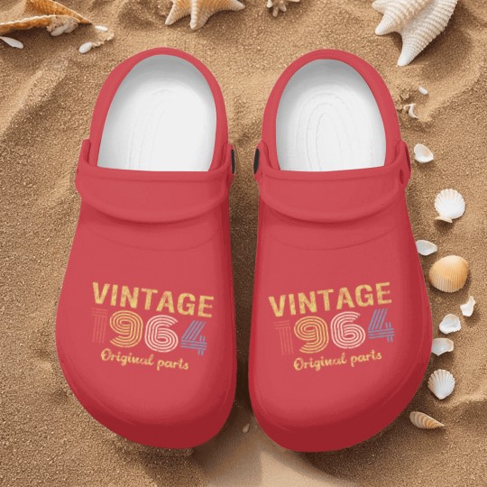 Discover 57th Birthday Nurse Clogs for Men - Retro Birthday - 1964 Original Parts