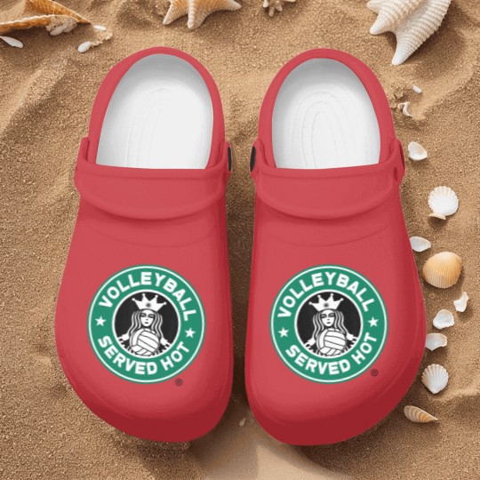 Discover Funny Volleyball Logo Design Nurse Clogs
