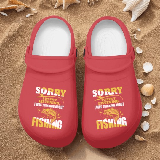 Discover Sorry I Wasn't Listening I Was Thinking About Fishing Nurse Clogs