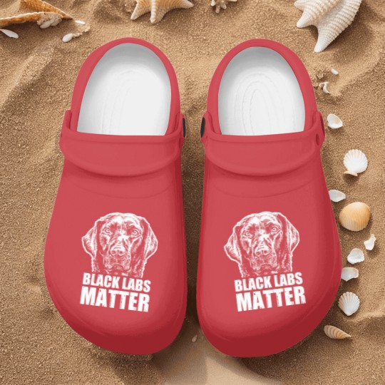 Discover Black Labs Matter Funny Dog Animal Lover Nurse Clogs