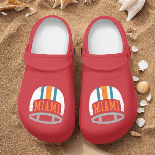 Discover Miami Retro Helmet - Aqua - Dolphins - Nurse Clogs