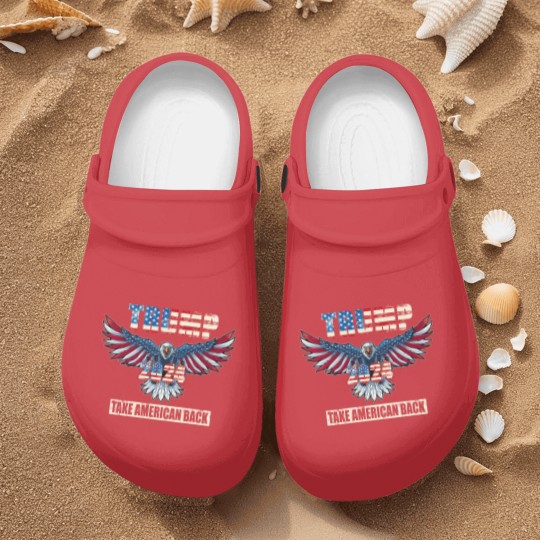 Discover Trump 2024 Flag Take America Back Men Women - Trump 2024 Nurse Clogs