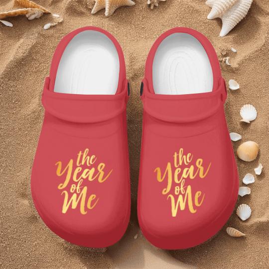 Discover The Year Of Me-Gold Nurse Clogs