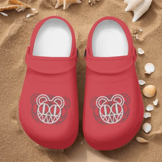 Discover Radio Bear Retro Minimalist Color Design Grey - Bear - Nurse Clogs